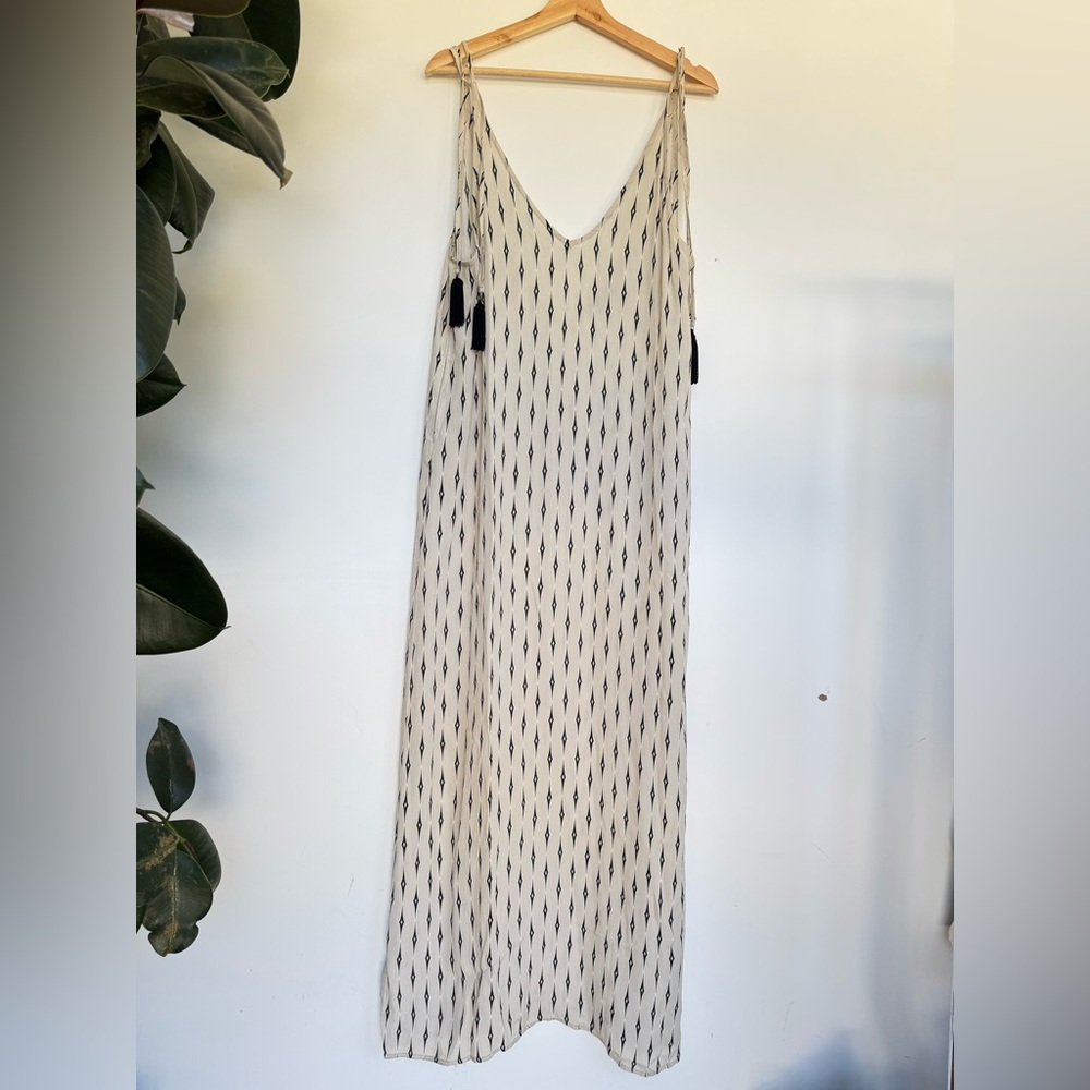 Beach Riot Tie Shoulder Tassle Maxi Dress Coverup
